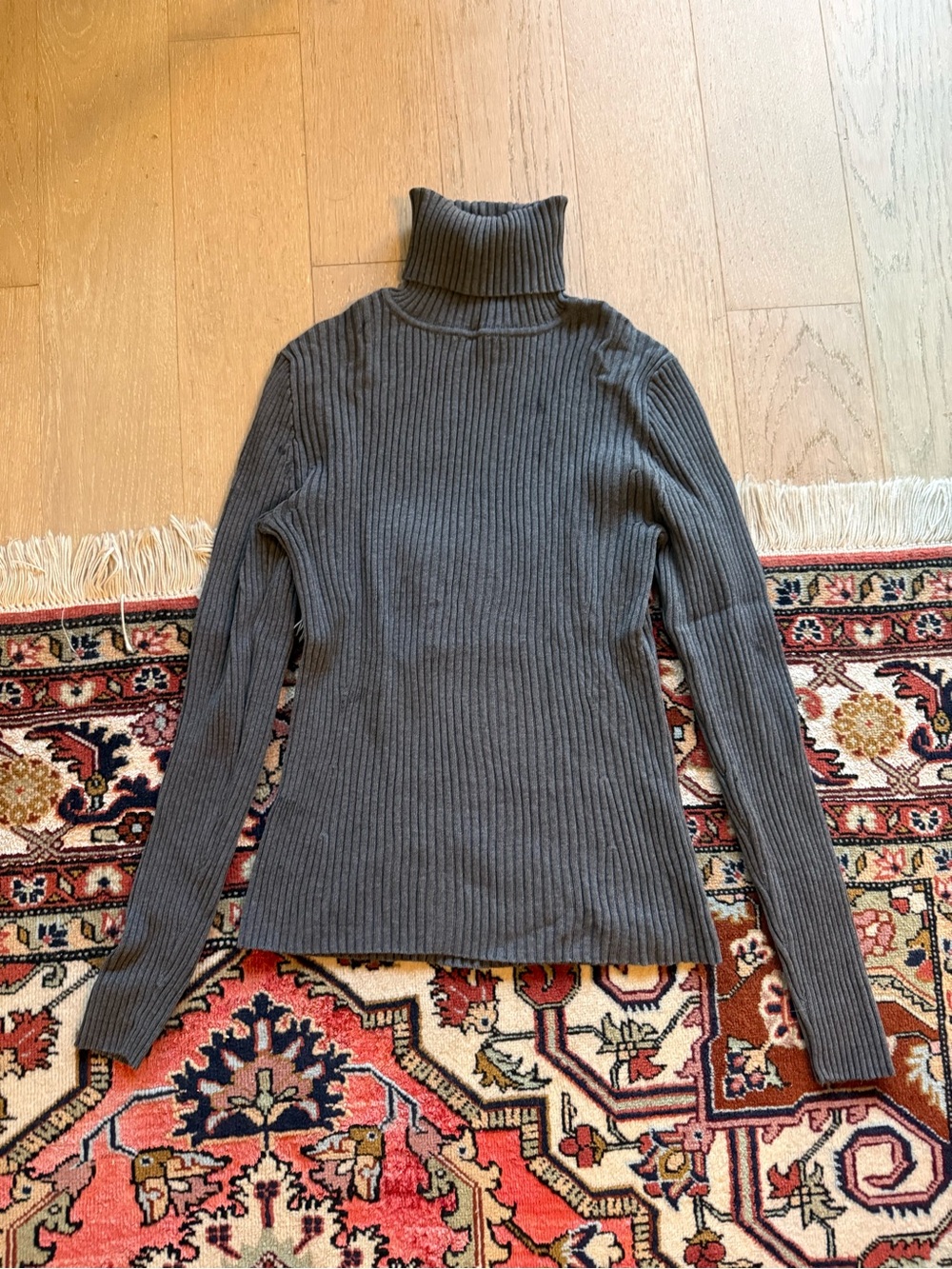 GAP Ribbed Turtleneck Sweater - Charcoal Gray